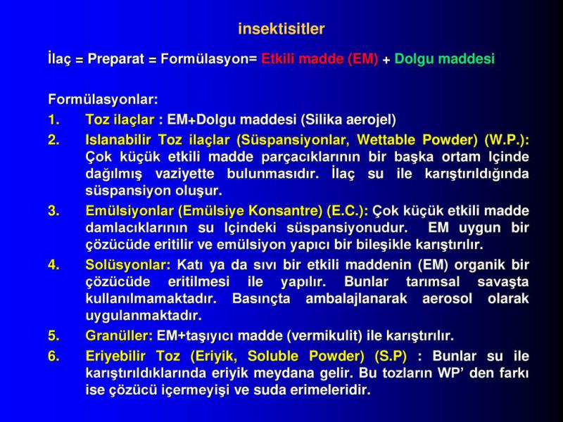İnsektisitler Bitkileri Haşerelerden Koruyan Pestisittir